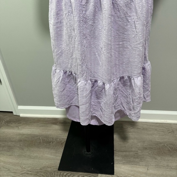 The Impeccable Pig Purple Lavender Smocked Tiered Dress Medium Feminine Girly - Picture 5 of 6